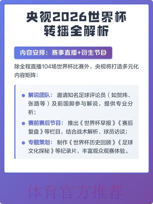 2026世界杯直播全攻略：最新观看指南全览